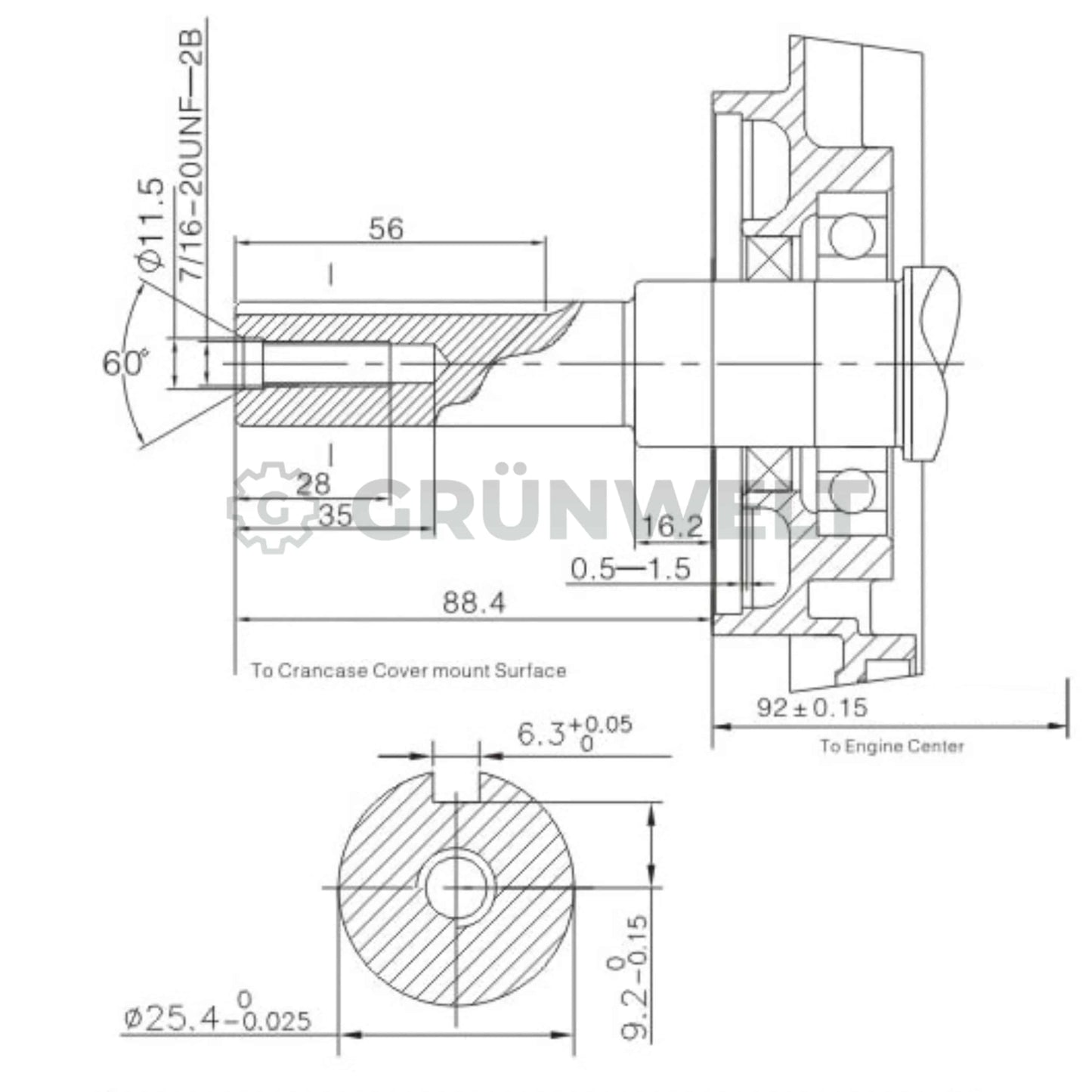 Benzinmotor Loncin G420FD/C-7A 7 A