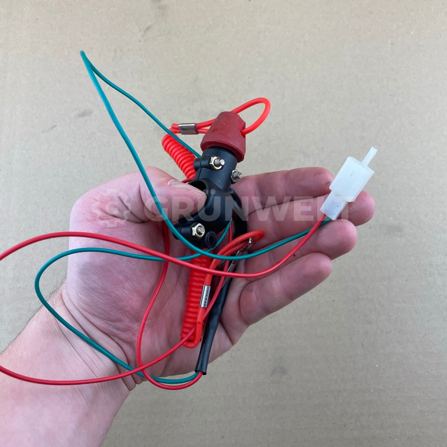 Zündschalter mit Schlüssel und Kabeln SET Notausschalter für Außenbordmotor Grünwelt GW-140FC