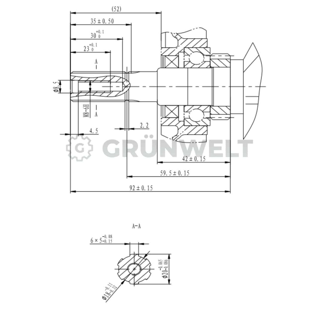 Weima WM170FP-T petrol engine with splined shaft (20 mm)