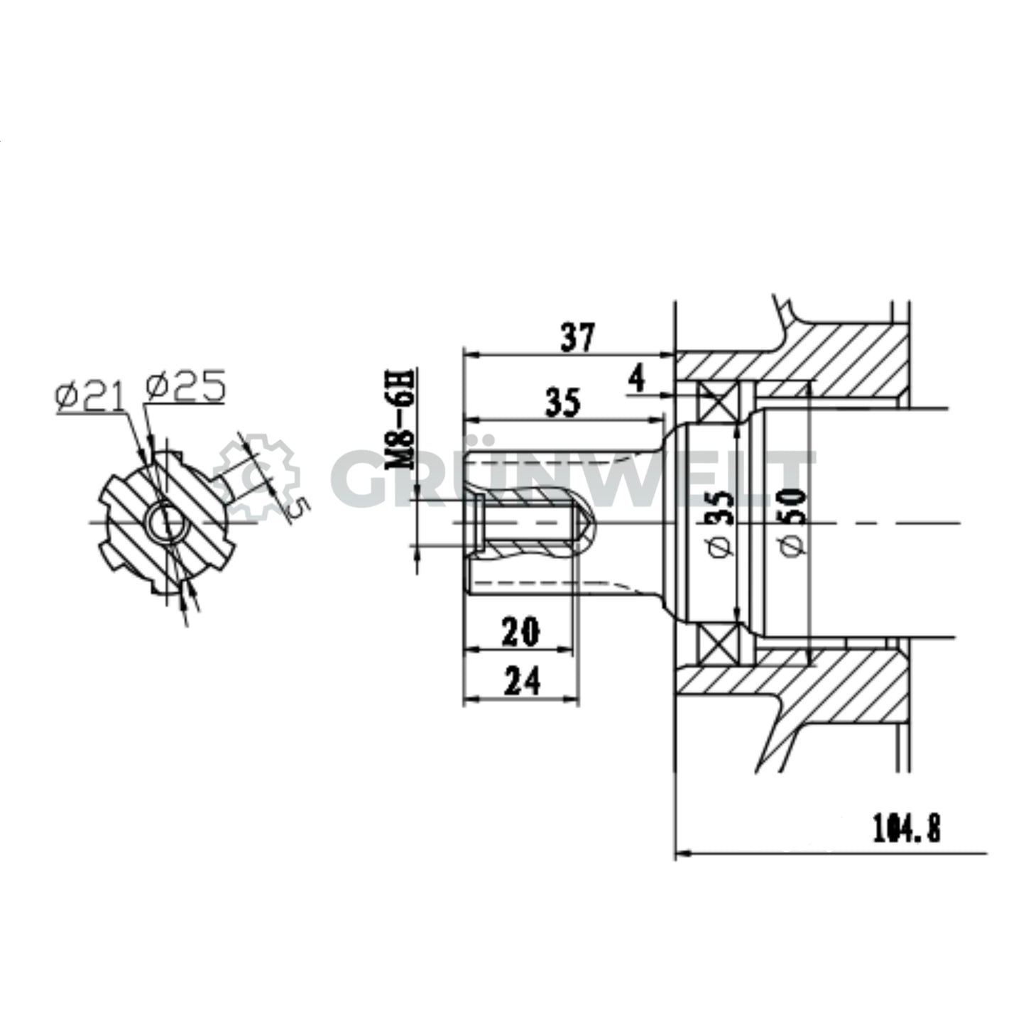 Dieselmotor Weima WM178FE mit Ölbadluftfilter mit Keilwelle (25 mm)