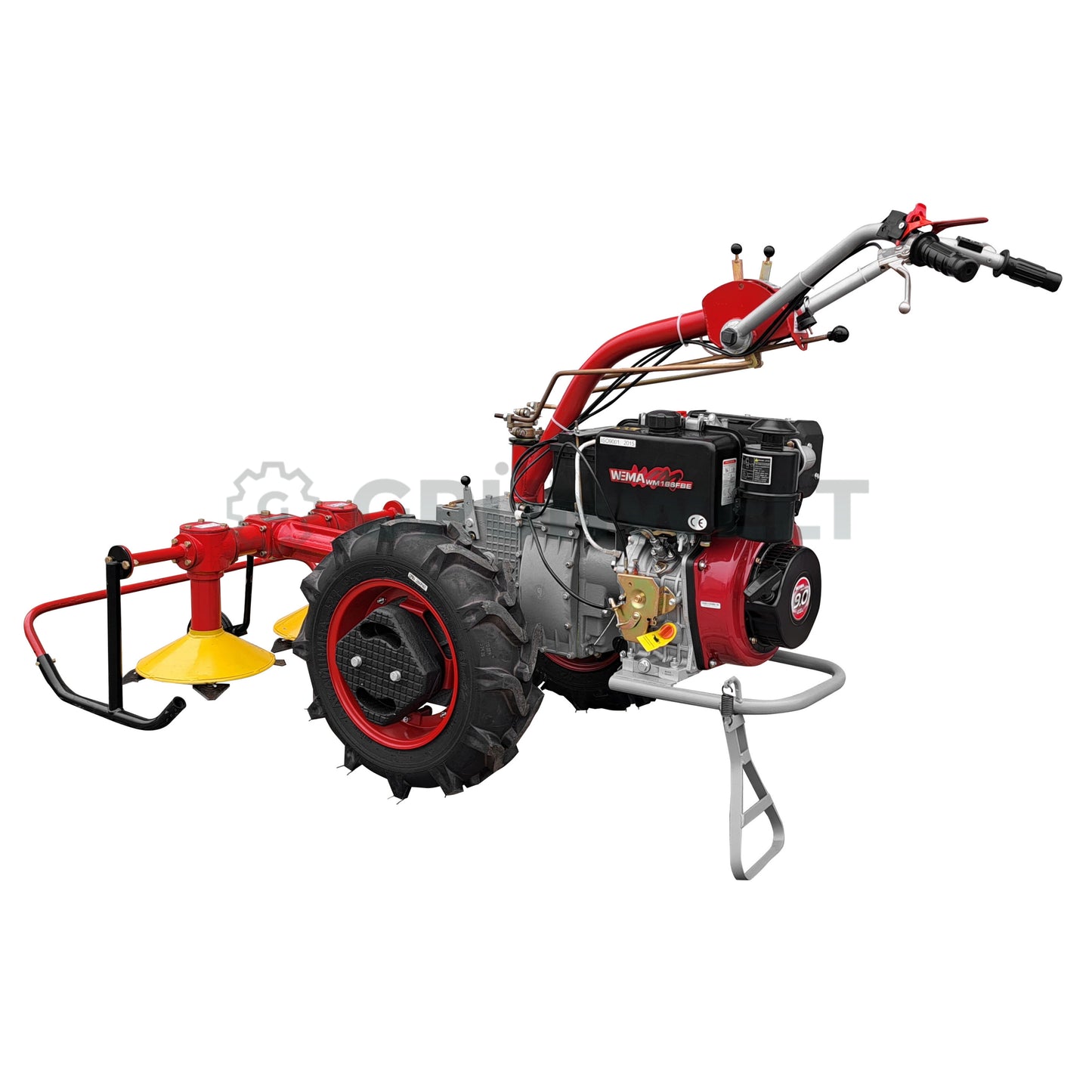 Einachser Motor-Sich MS110DE SET con cortacésped giratorio Motor-Sich MS-KRN-2S