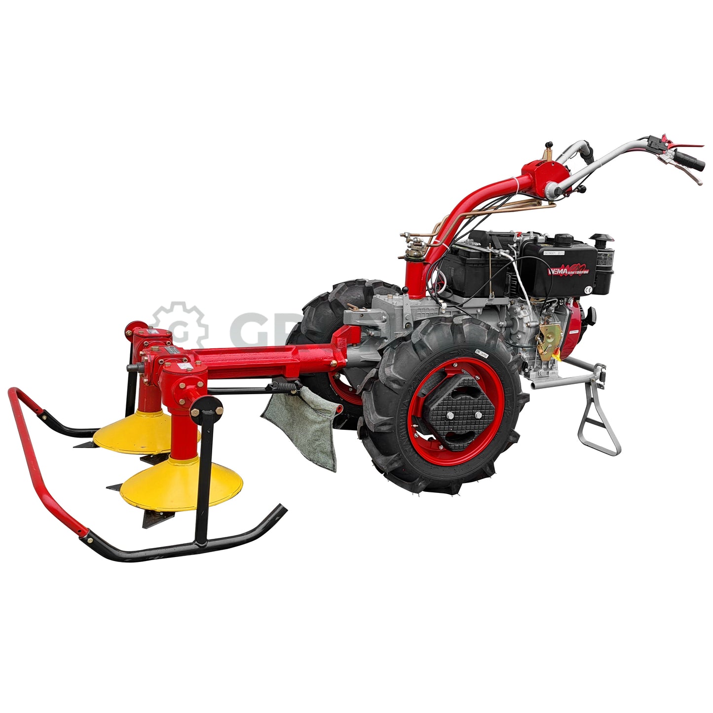 Einachser Motor-Sich MS110DE SET con cortacésped giratorio Motor-Sich MS-KRN-2S