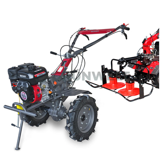 Motorhacke Weima WM1100C-6 DIFF SET mit Kreiselmäher (ohne Getriebe- und Motoröl)