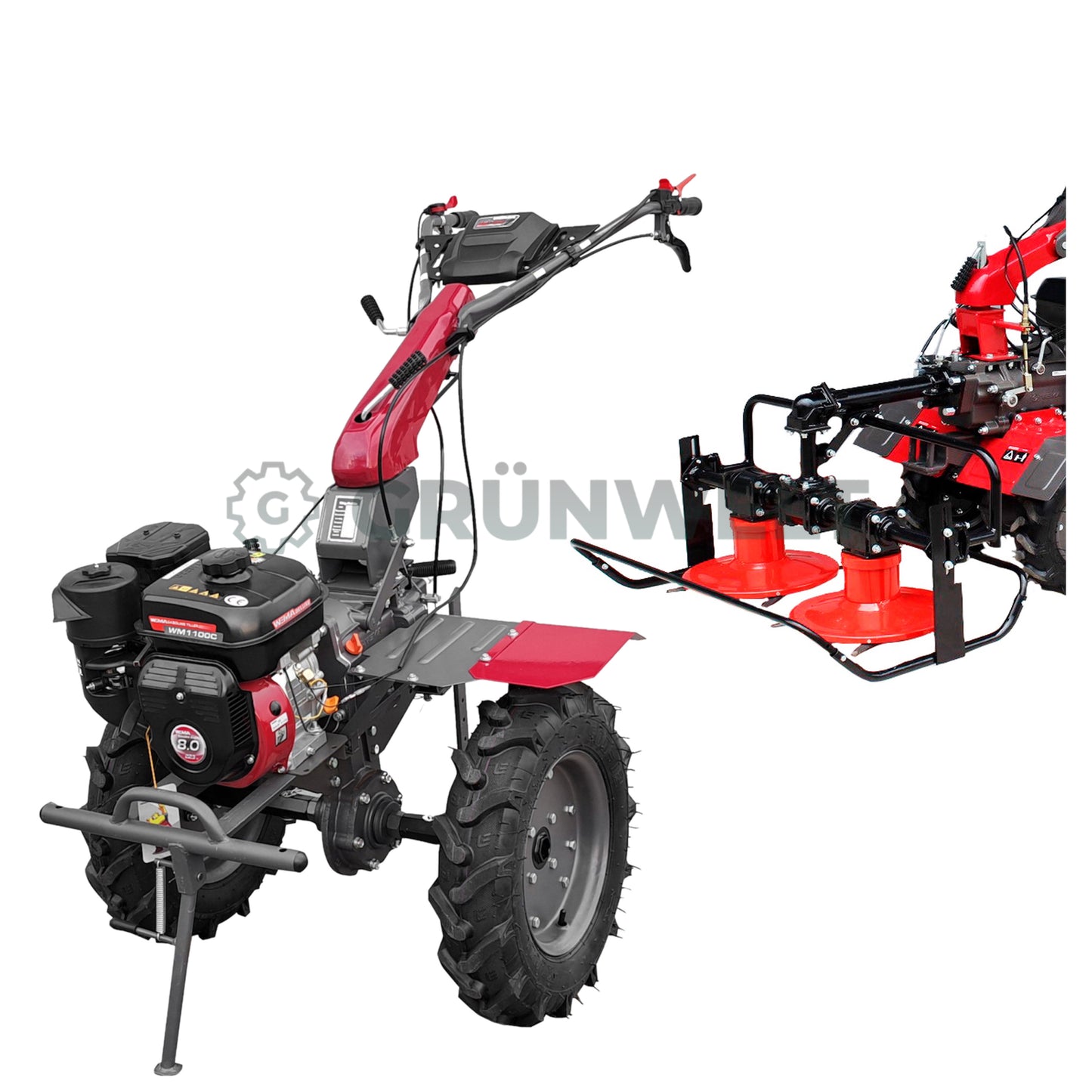 Motorhacke Weima WM1100C-6 Deluxe mit Kreiselmäher (ohne Getriebe- und Motoröl)