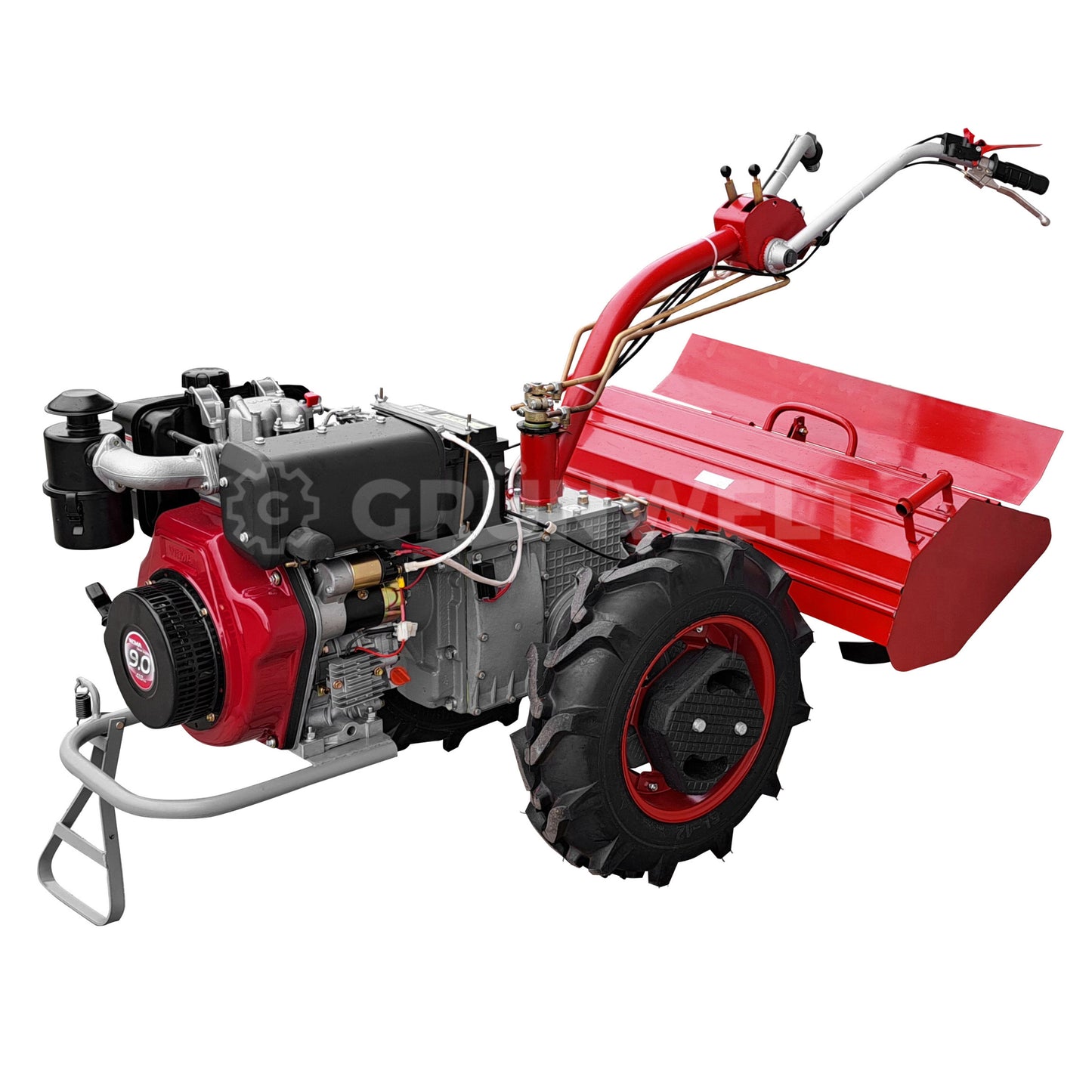 Einachser Motor-Sich MS110DE SET con fresadora de suelo Motor-Sich MS-KRN-2V