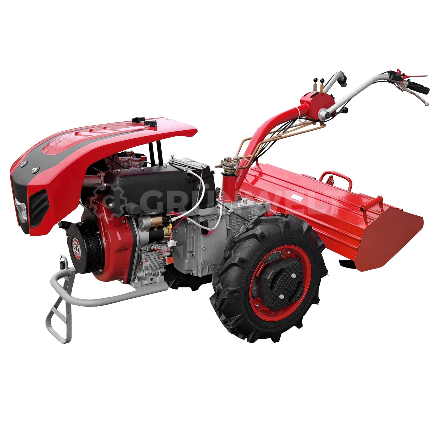 Einachser Motor-Sich MS110DE DELUXE SET con fresadora de suelo Motor-Sich MS-KRN-2V