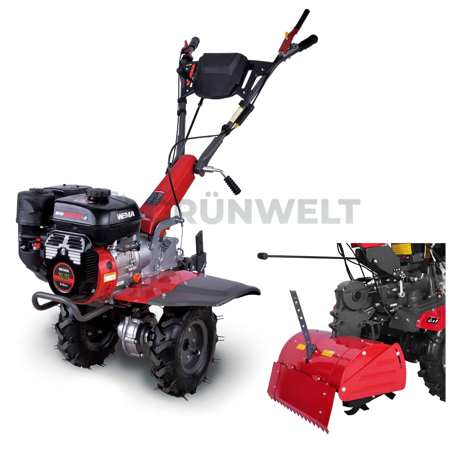 Motorhacke Weima WM1000N-6 SET mit Aktiver Bodenfräse (ohne Getriebe- und Motoröl)