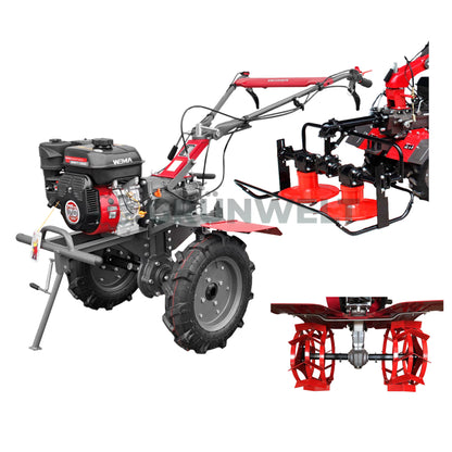 Motorhacke Weima WM1100C-6 mit Kreiselmäher und Eisenrädern (ohne Getriebe- und Motoröl)