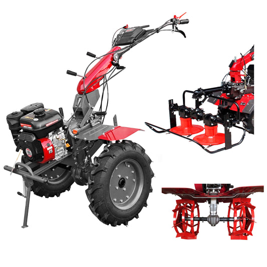 Motorhacke Weima WM1100C-6 DIFF Deluxe SET mit Kreiselmäher und Eisenrädern (ohne Getriebe- und Motoröl)