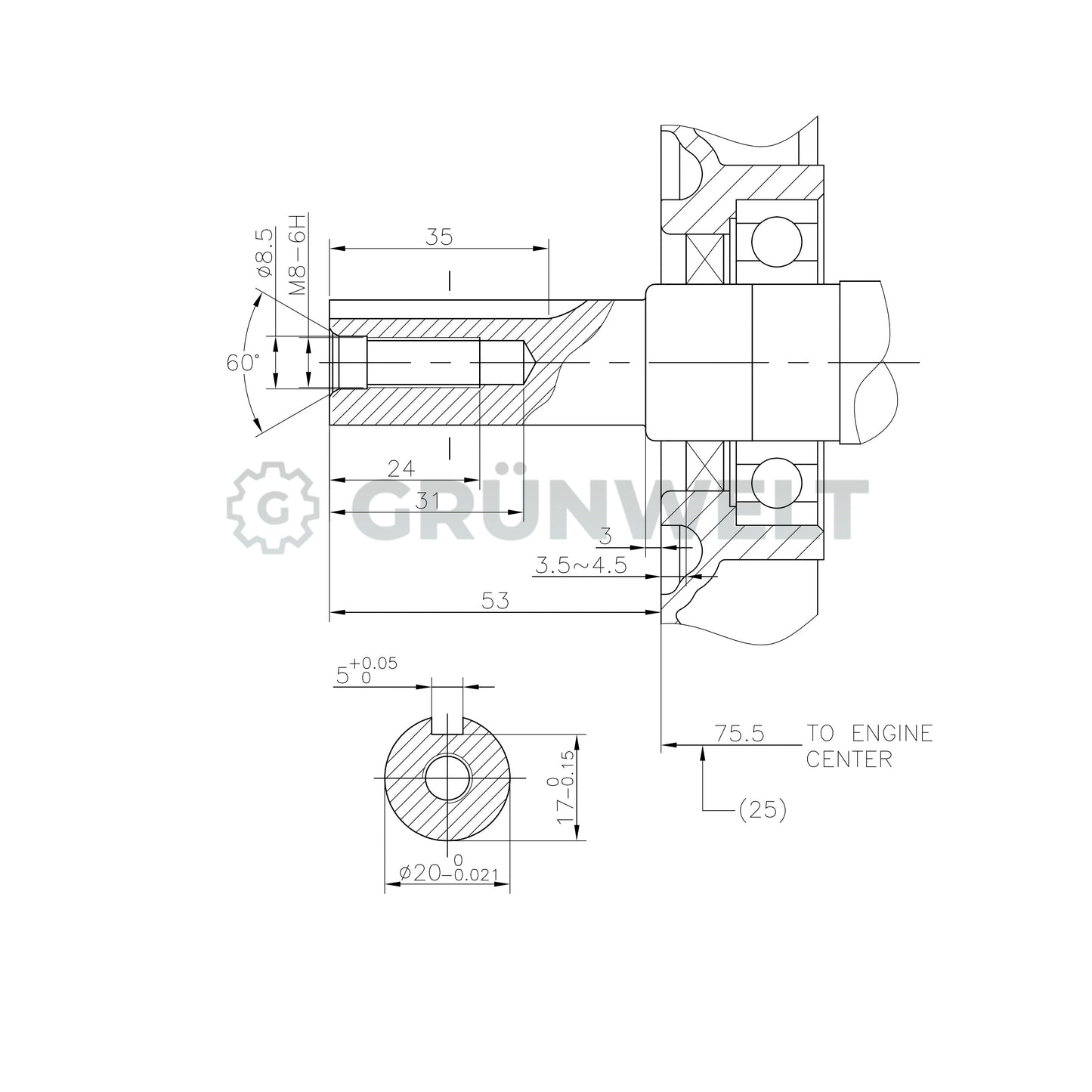 Benzinmotor Loncin G200F/A