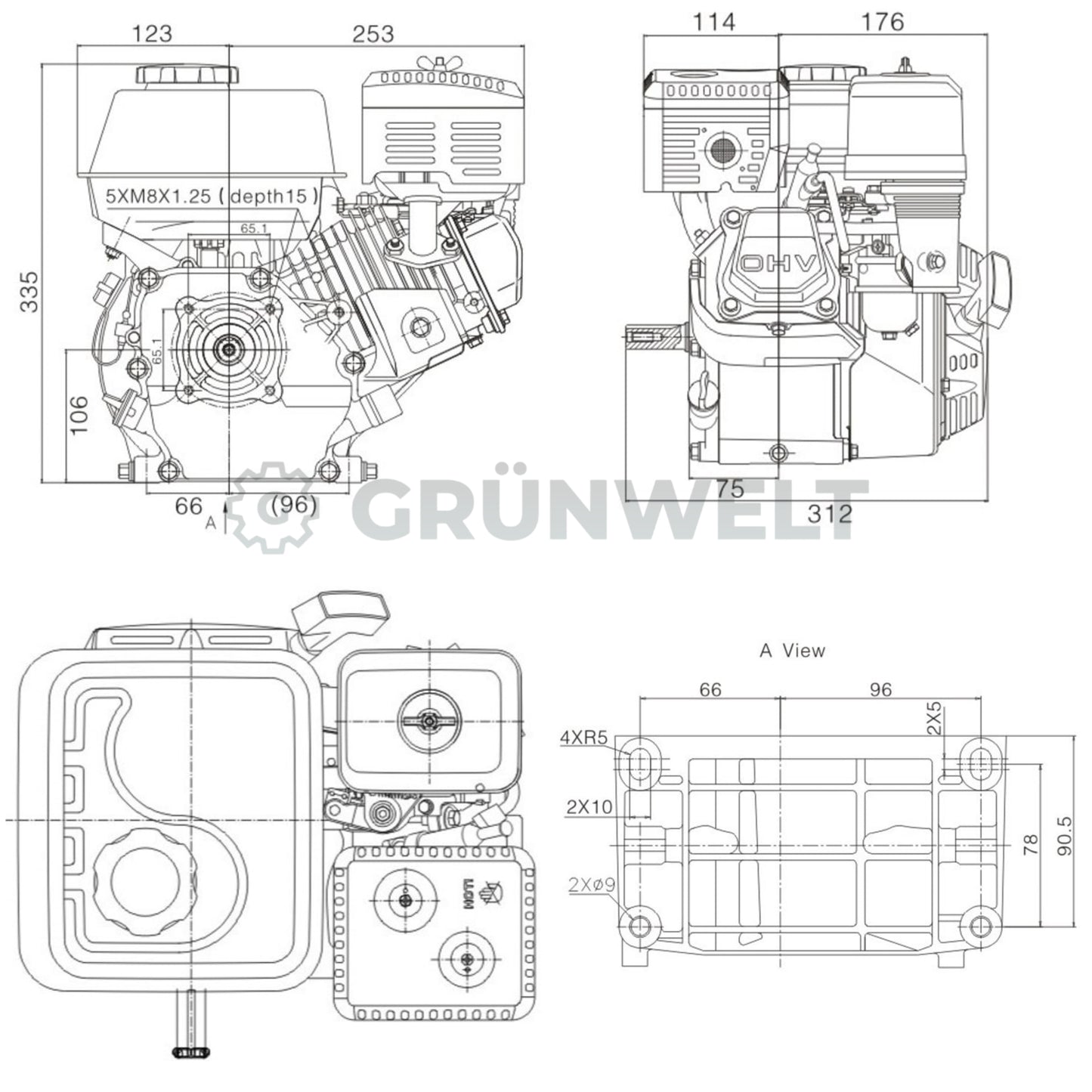 Benzinmotor Loncin G200F/R