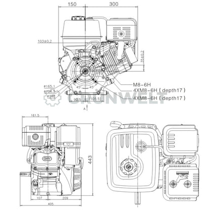 Benzinmotor Loncin G390F