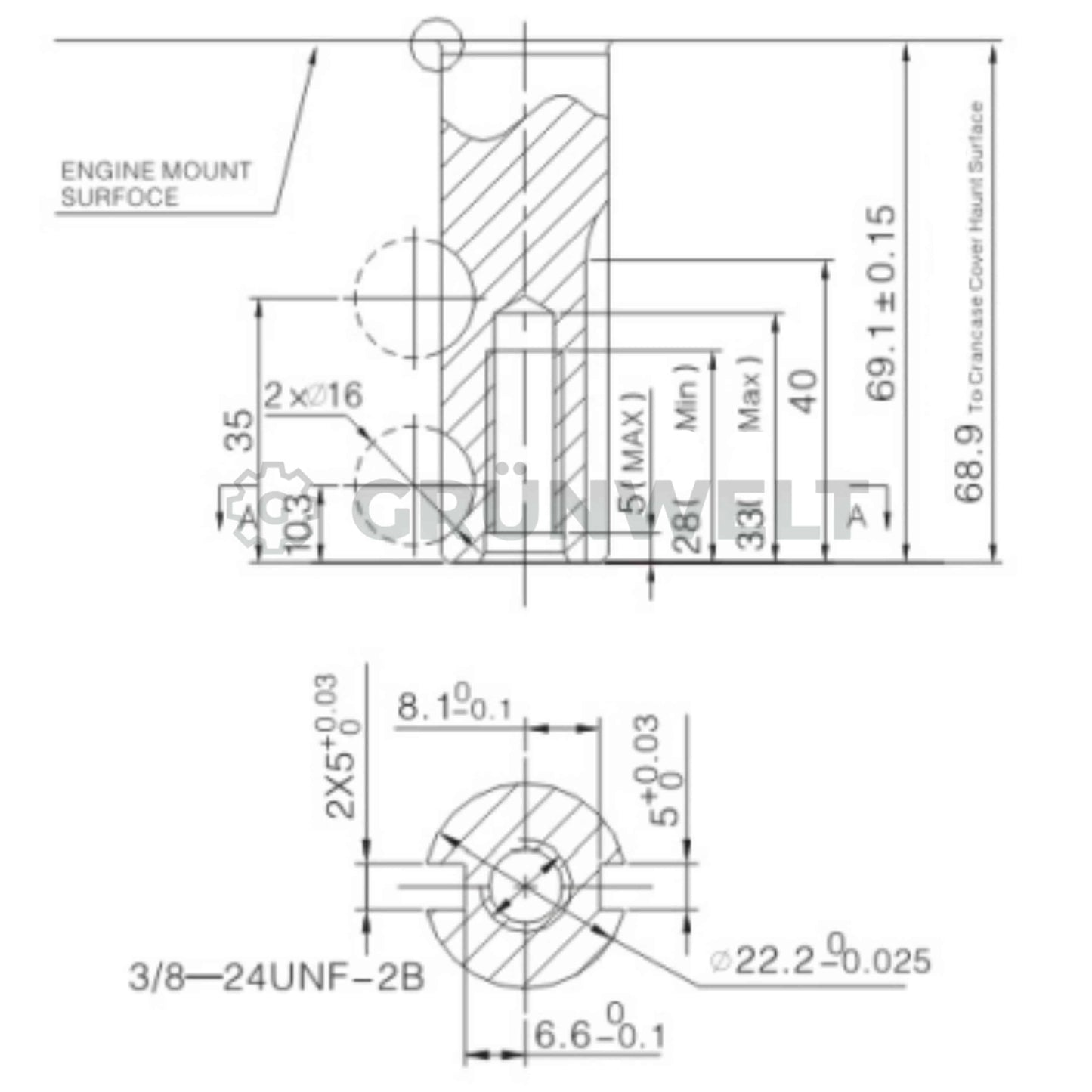 Benzinmotor Grünwelt GW-1P70FA
