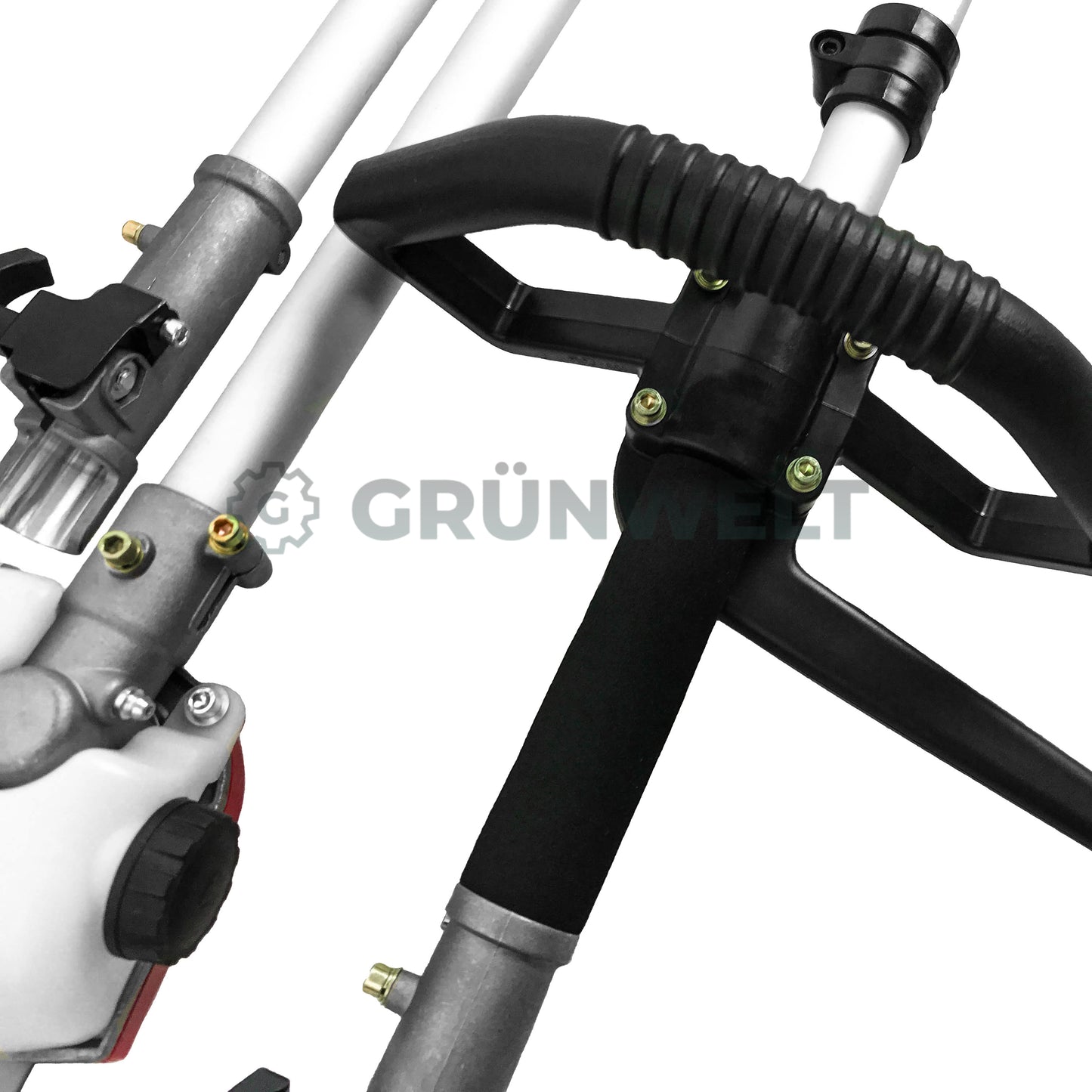 5in1 Motorsense Benzin Rasentrimmer Freischneider Hochentaster Heckenschere Multitool Grünwelt GW-44F-5A