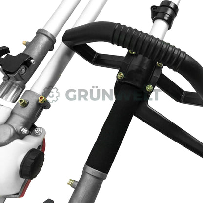 5in1 Motorsense Benzin Rasentrimmer Freischneider Hochentaster Heckenschere Multitool Grünwelt GW-44F-5A