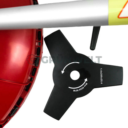 5in1 Motorsense Benzin Rasentrimmer Freischneider Hochentaster Heckenschere Multitool Grünwelt GW-44F-5A