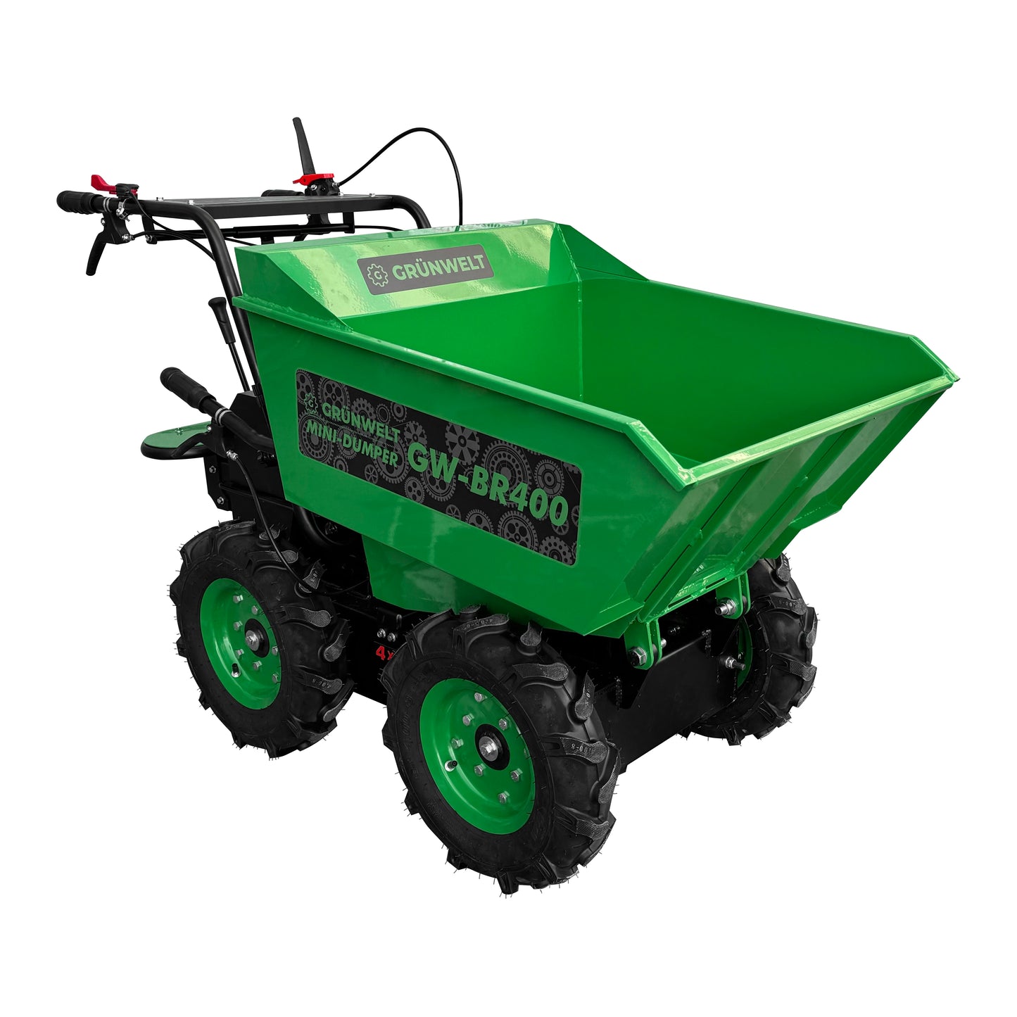 Mini-Dumper Grünwelt GW-BR400, Raddumper, Vierradantrieb
