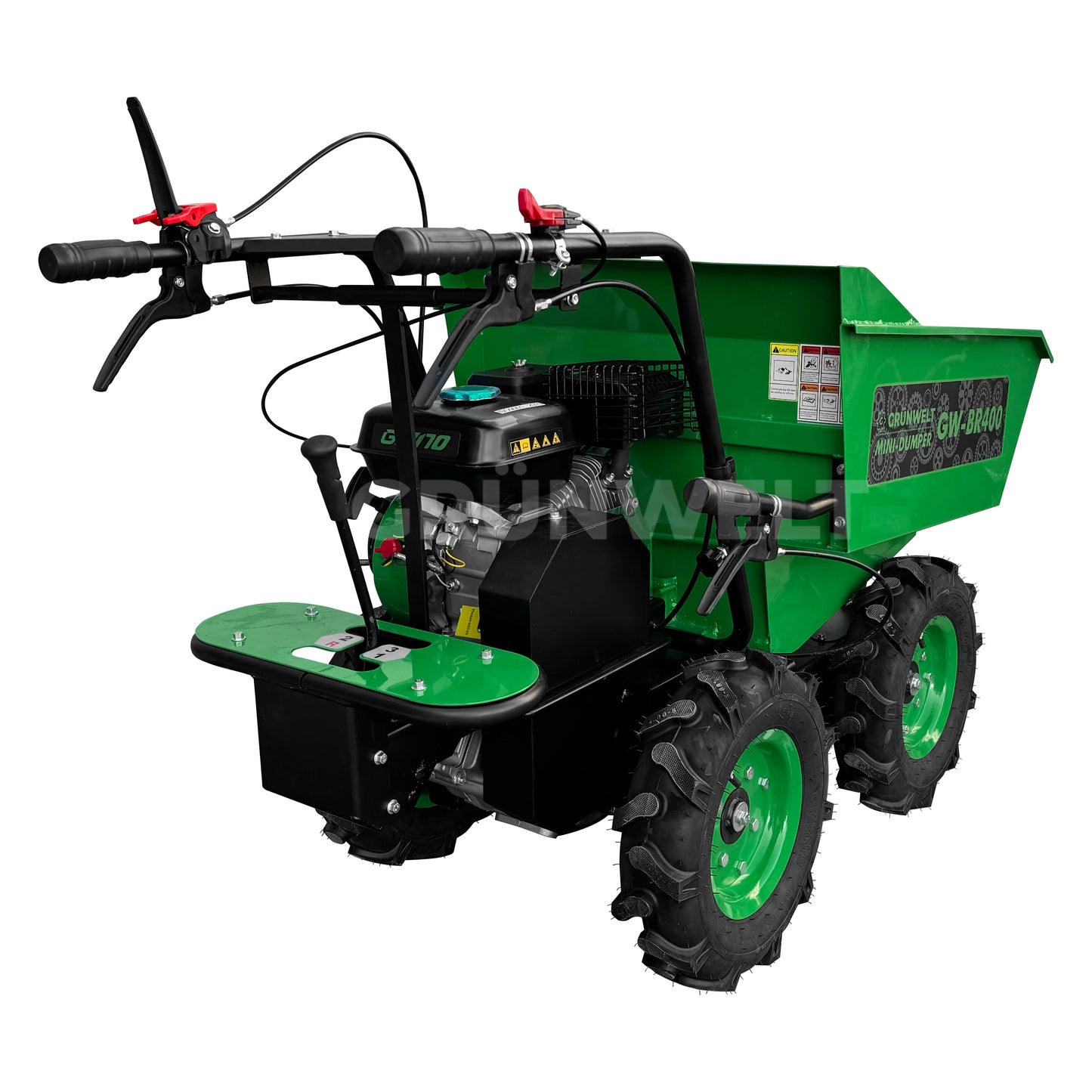 Mini-Dumper Grünwelt GW-BR400, Raddumper, Vierradantrieb