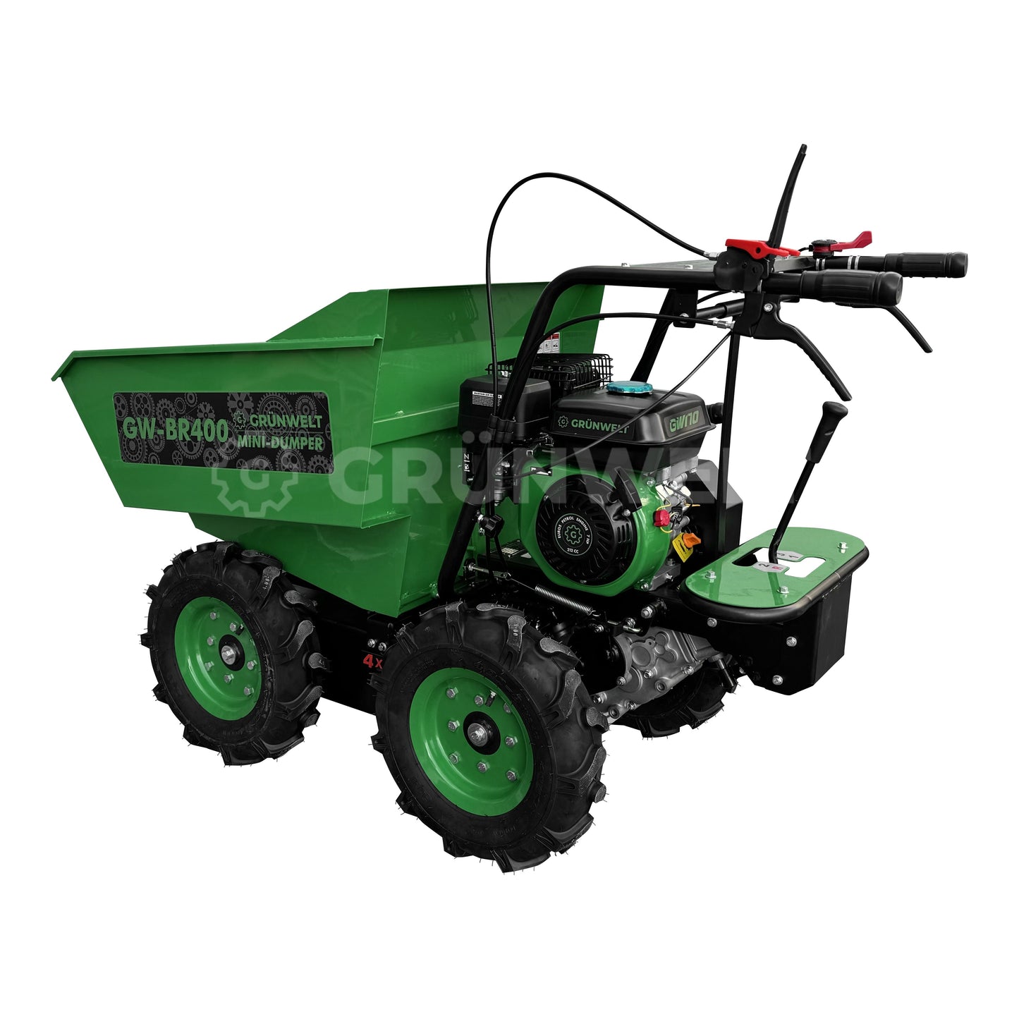 Mini-Dumper Grünwelt GW-BR400, Raddumper, Vierradantrieb
