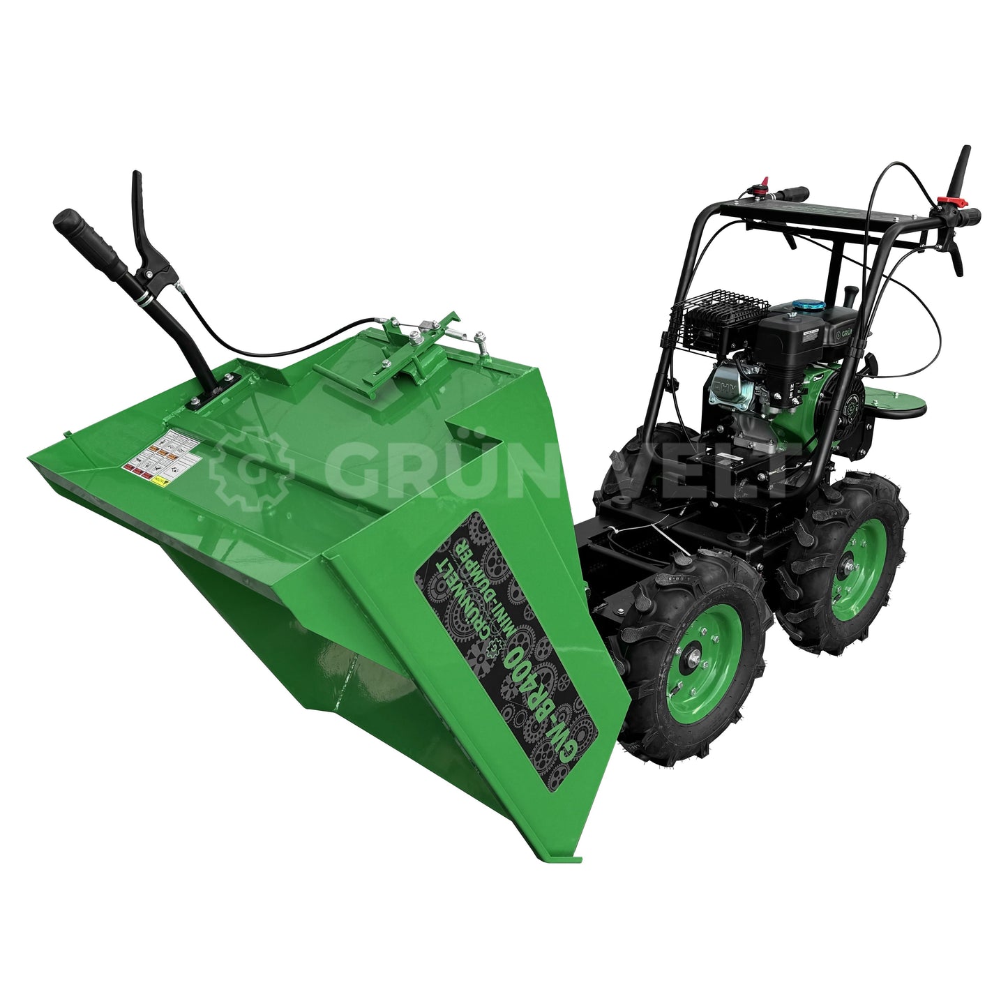 Mini-Dumper Grünwelt GW-BR400, Raddumper, Vierradantrieb