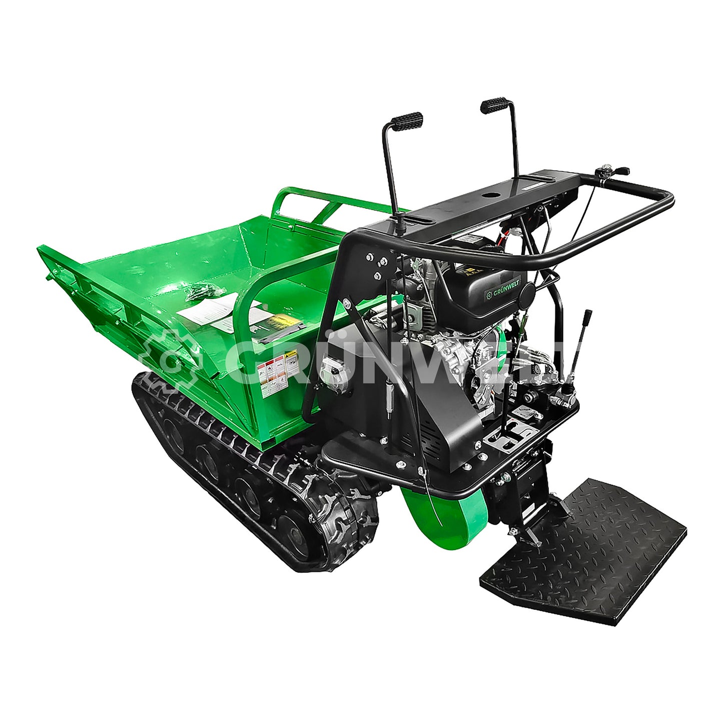 Mini-Raupendumper Grünwelt GW-B750BH (Diesel, E-Starter und Standplattform)