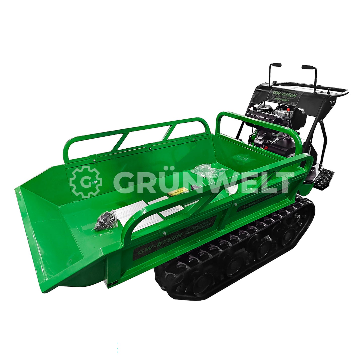Mini-Raupendumper Grünwelt GW-B750BH (Diesel, E-Starter und Standplattform)