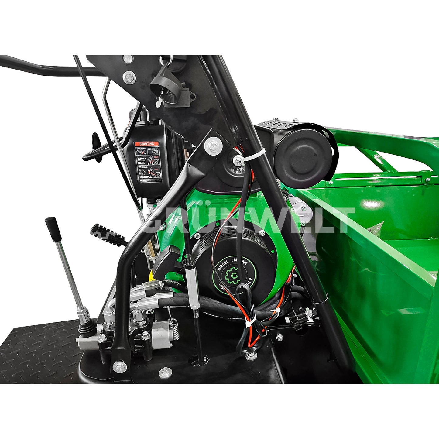 Mini-Raupendumper Grünwelt GW-B750BH (Diesel, E-Starter und Standplattform)