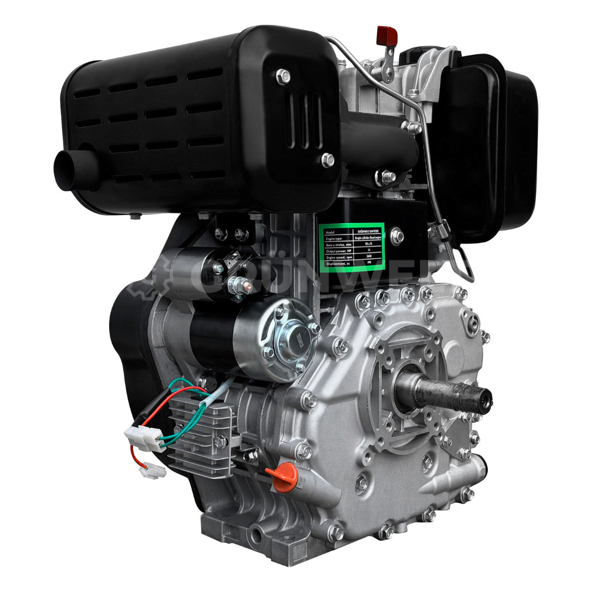 Dieselmotor Grünwelt GW192FE mit Papierluftfilter