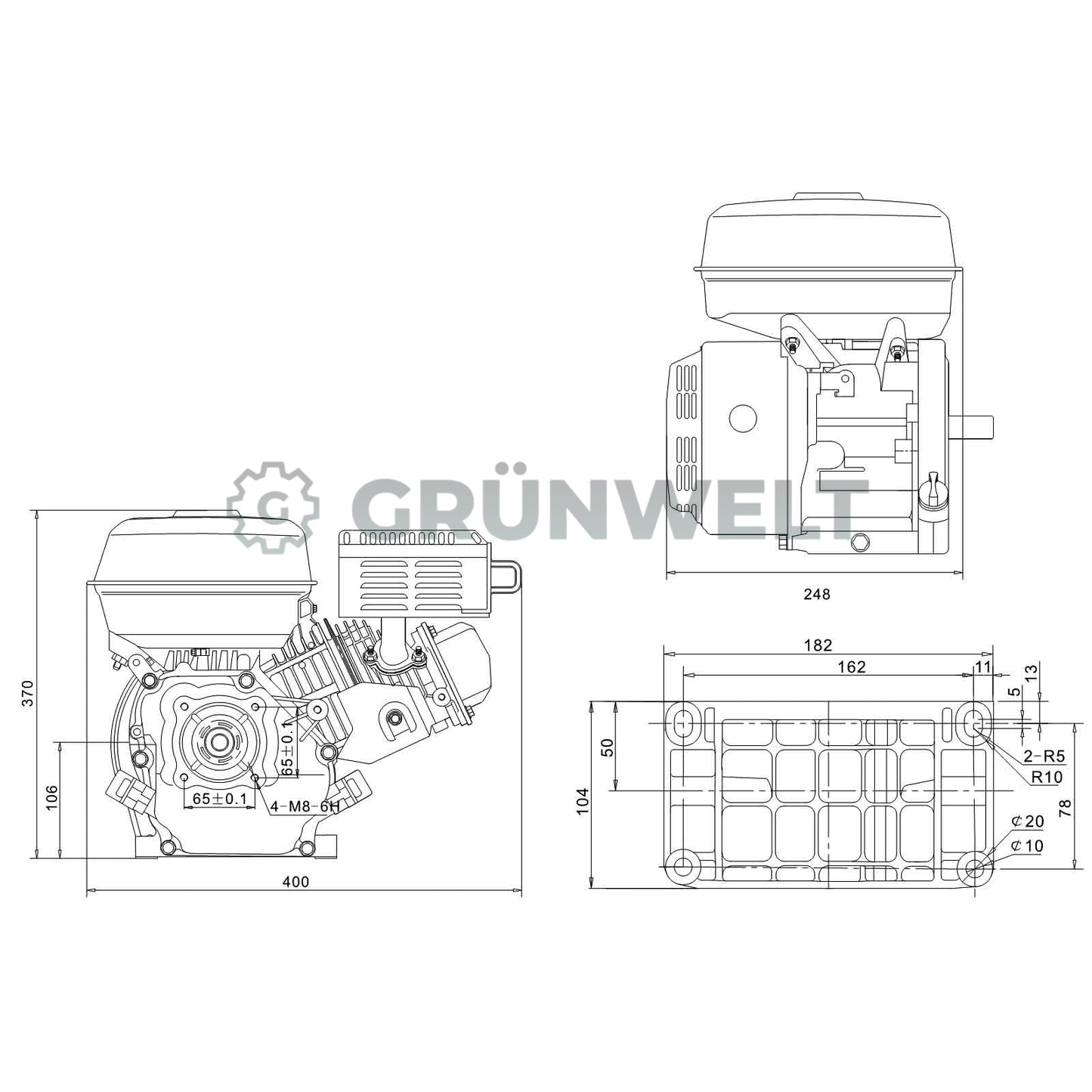 Benzinmotor Grünwelt GW210-S