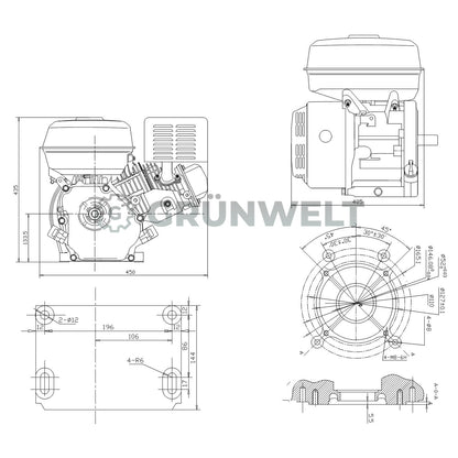 Benzinmotor Grünwelt GW420E