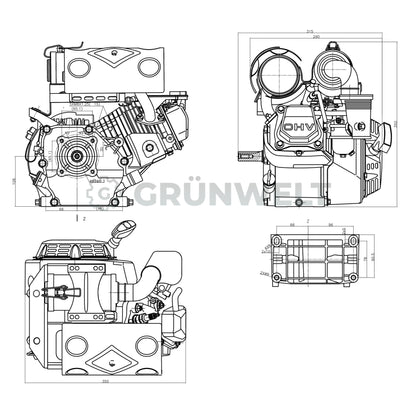 Benzinmotor Loncin LC168F-2H