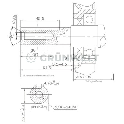 Benzinmotor Loncin LC170F-2 Neues Design (19.05 mm)