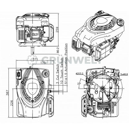 Benzinmotor Loncin LC1P65FE