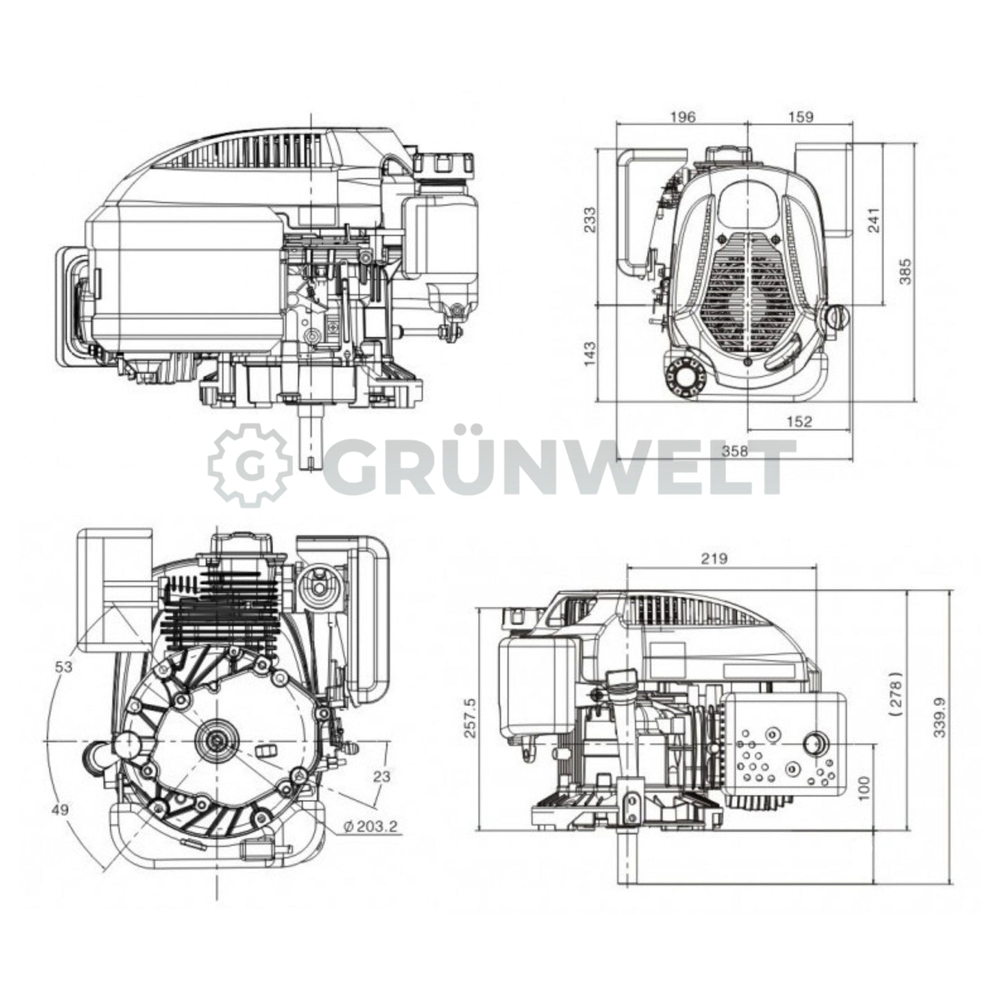 Benzinmotor Loncin LC1P70FC