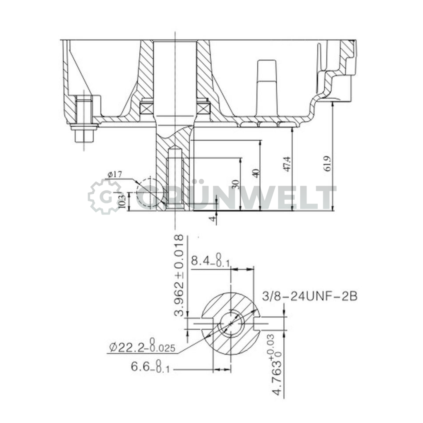 Benzinmotor Loncin LC1P75F/B
