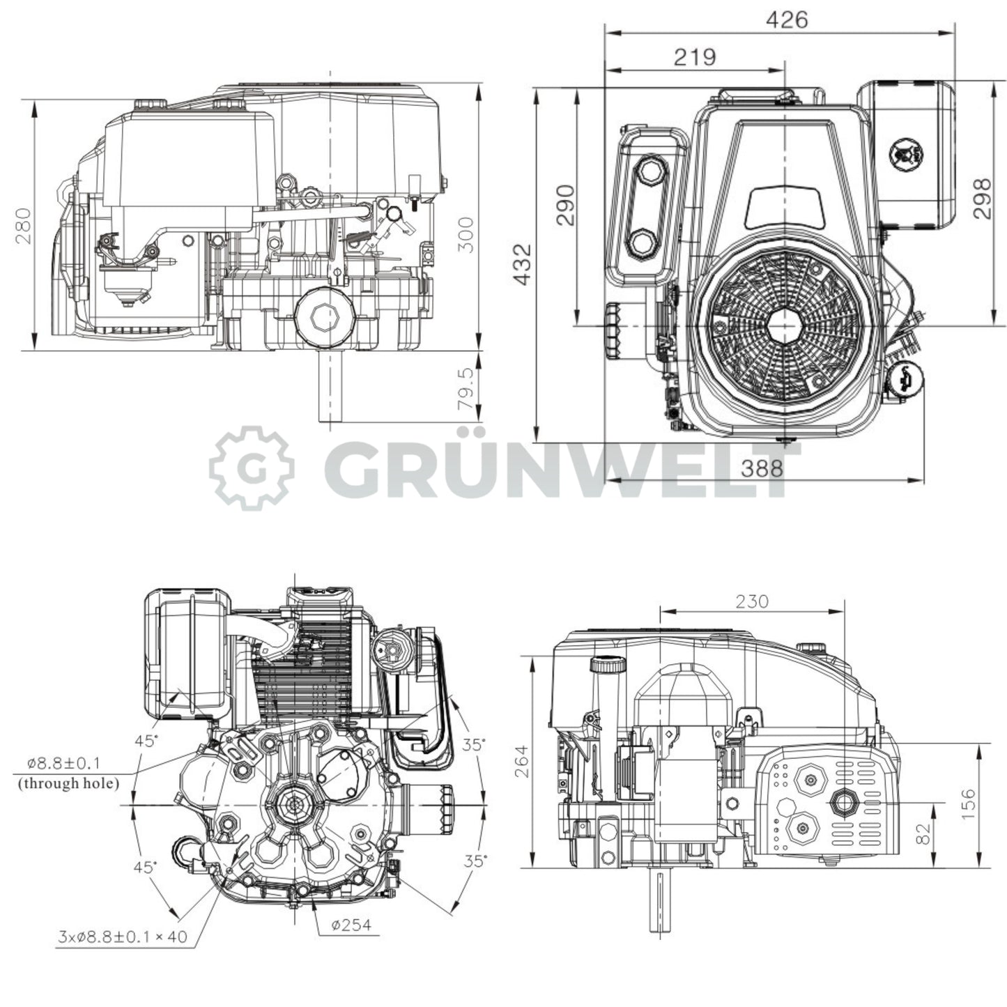 Benzinmotor Loncin LC1P92F-1