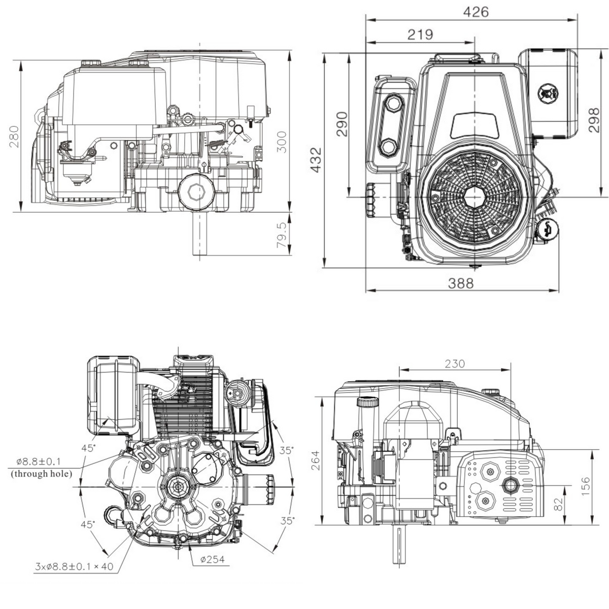 Benzinmotor Loncin LC1P92F-1