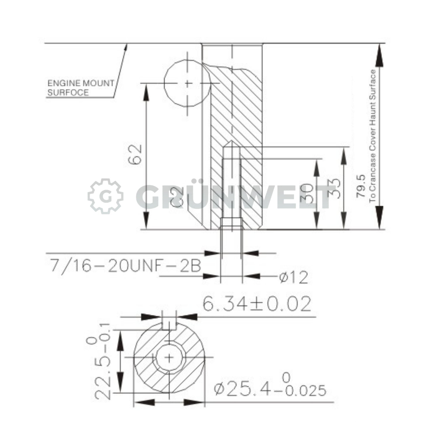 Benzinmotor Loncin LC1P92F-1