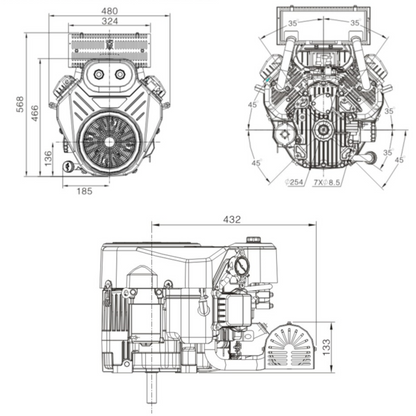 Benzinmotor Loncin LC2P77F