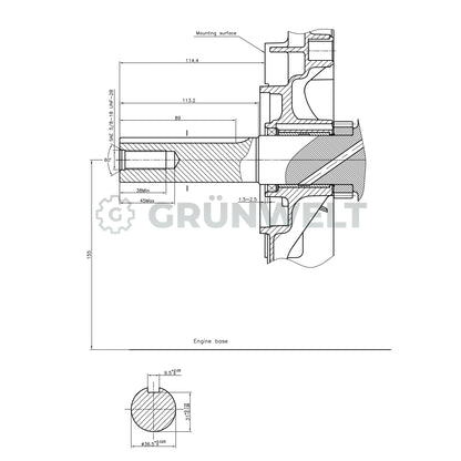 Benzinmotor Loncin LC2V80FD