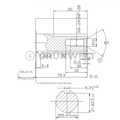 Benzinmotor Loncin LC2V80FD / Schaft: 25.4 mm