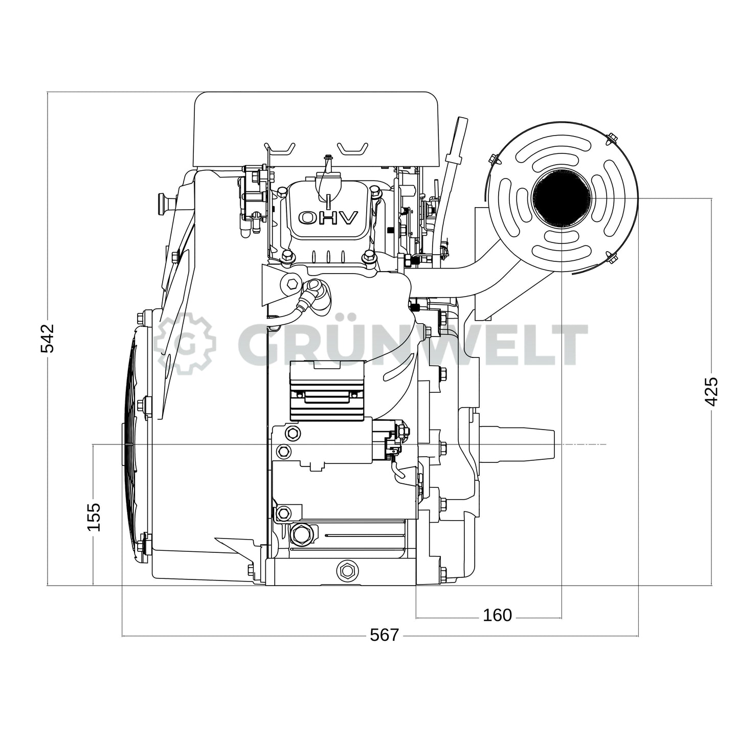 Benzinmotor Loncin LC2V90FD