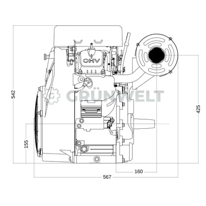 Benzinmotor Loncin LC2V90FD
