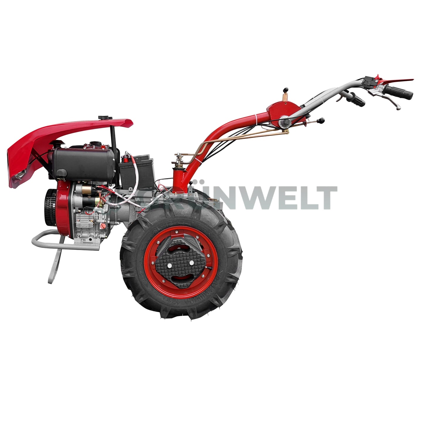 Einachser Motor-Sich MS110DE DELUXE SET con fresadora de suelo Motor-Sich MS-KRN-2V