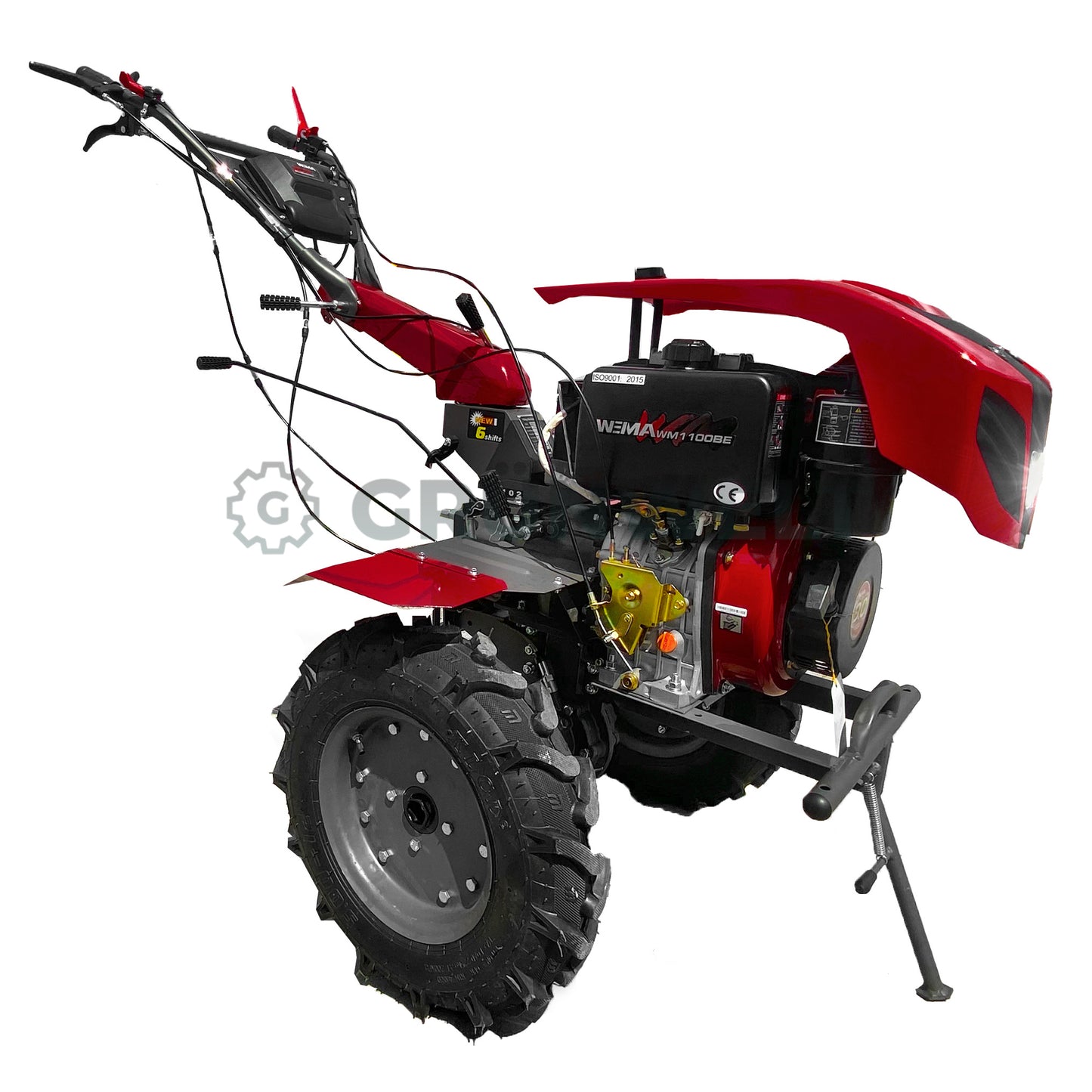 Motorhacke Weima WM1100BE-6 DIFF Deluxe SET mit Bodenfräse und Eisenrädern (ohne Getriebe- und Motoröl)