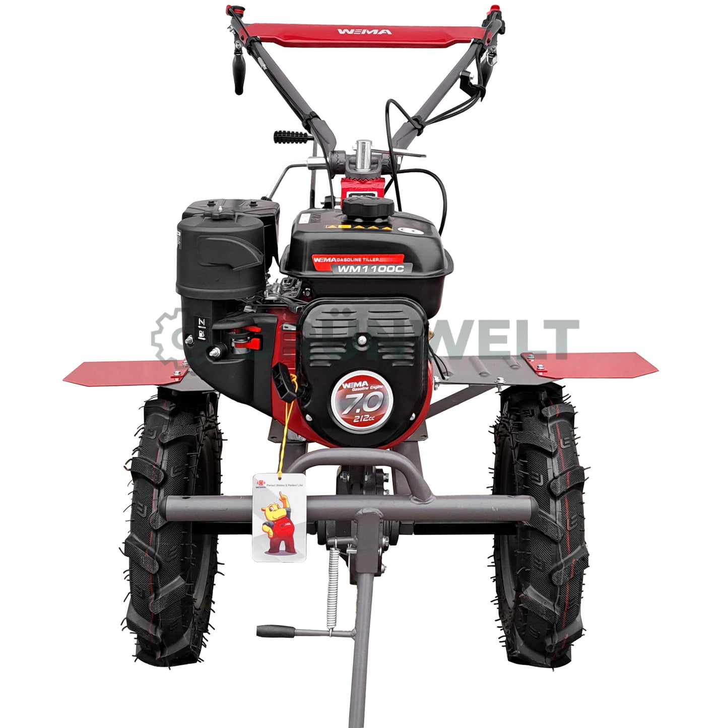 Motorhacke Weima WM1100C-6 mit Kreiselmäher und Eisenrädern (ohne Getriebe- und Motoröl)