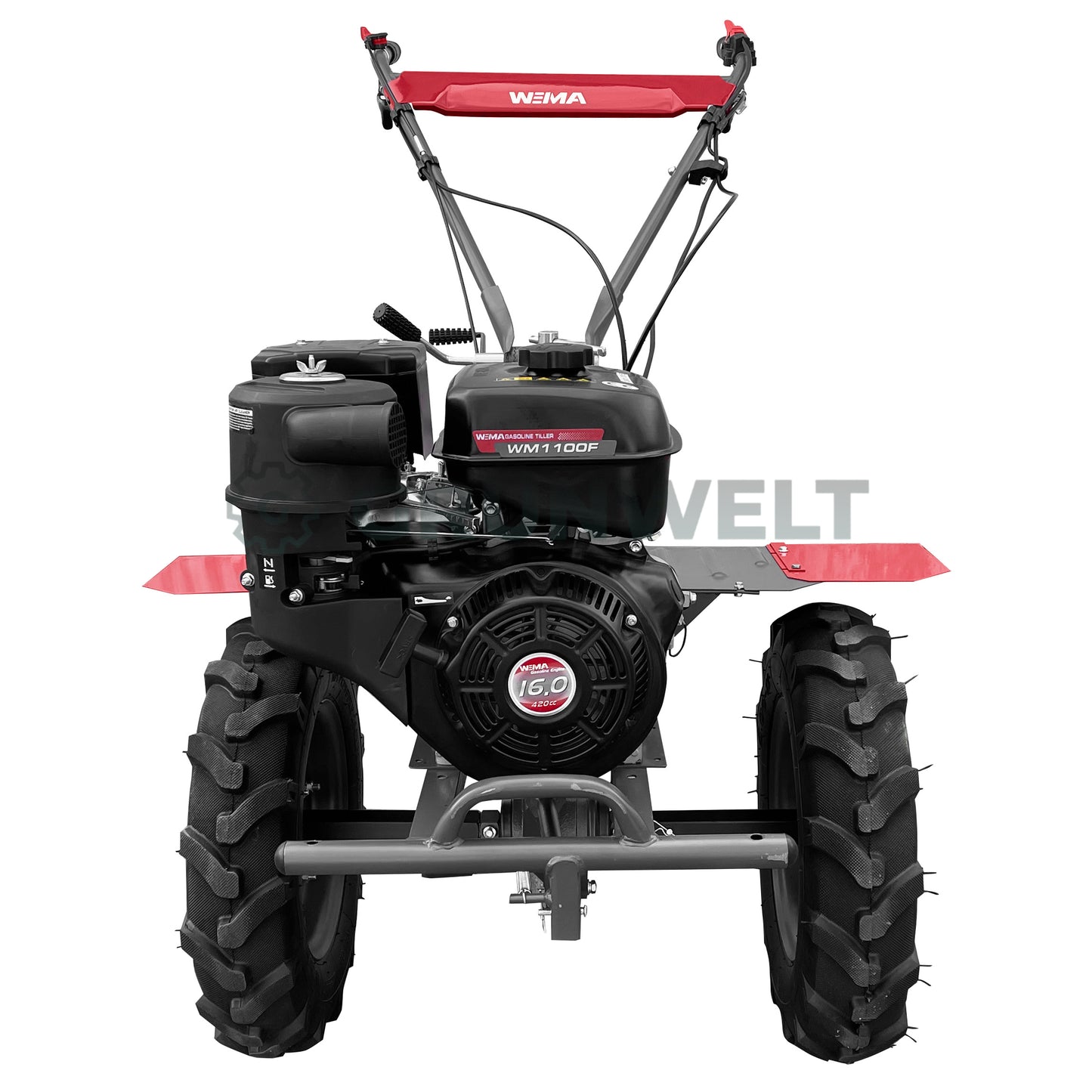 Motobineuse Weima WM1100F-6 SET avec fraise rotative et roues en fer (sans huile de boîte de vitesses ni moteur)