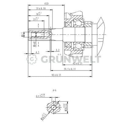 Benzinmotor Weima WM170FP-T mit Keilwelle (20 mm)