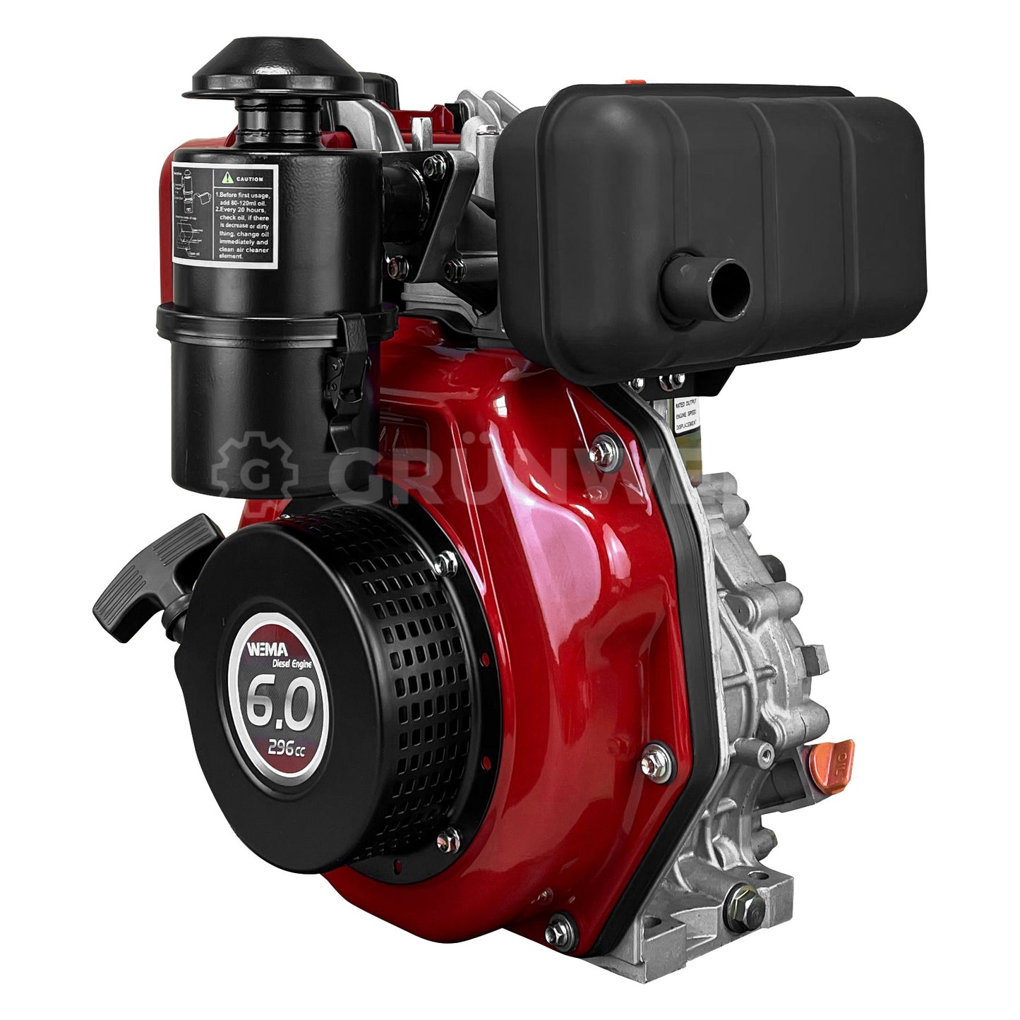 Dieselmotor Weima WM178F mit Ölbadluftfilter und mit Keilwelle (25 mm)