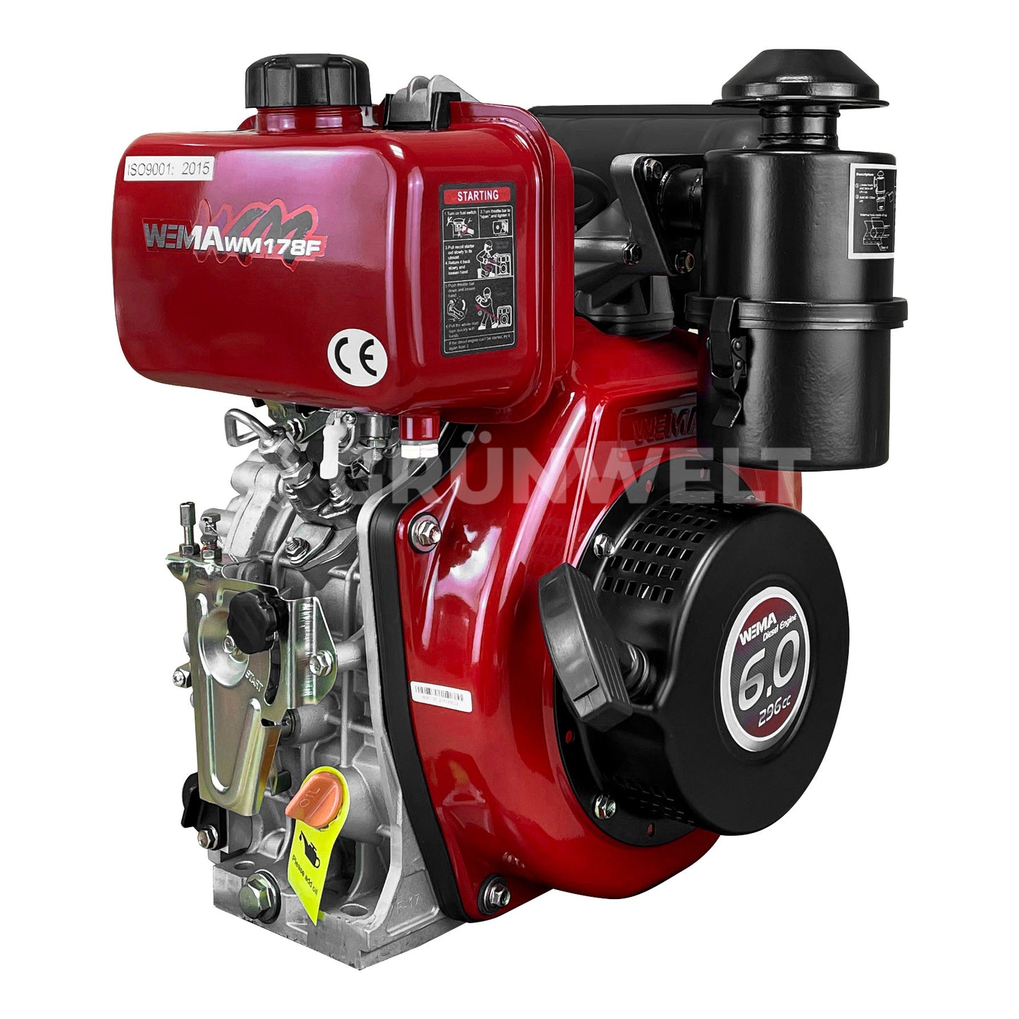 Dieselmotor Weima WM178F mit Ölbadluftfilter